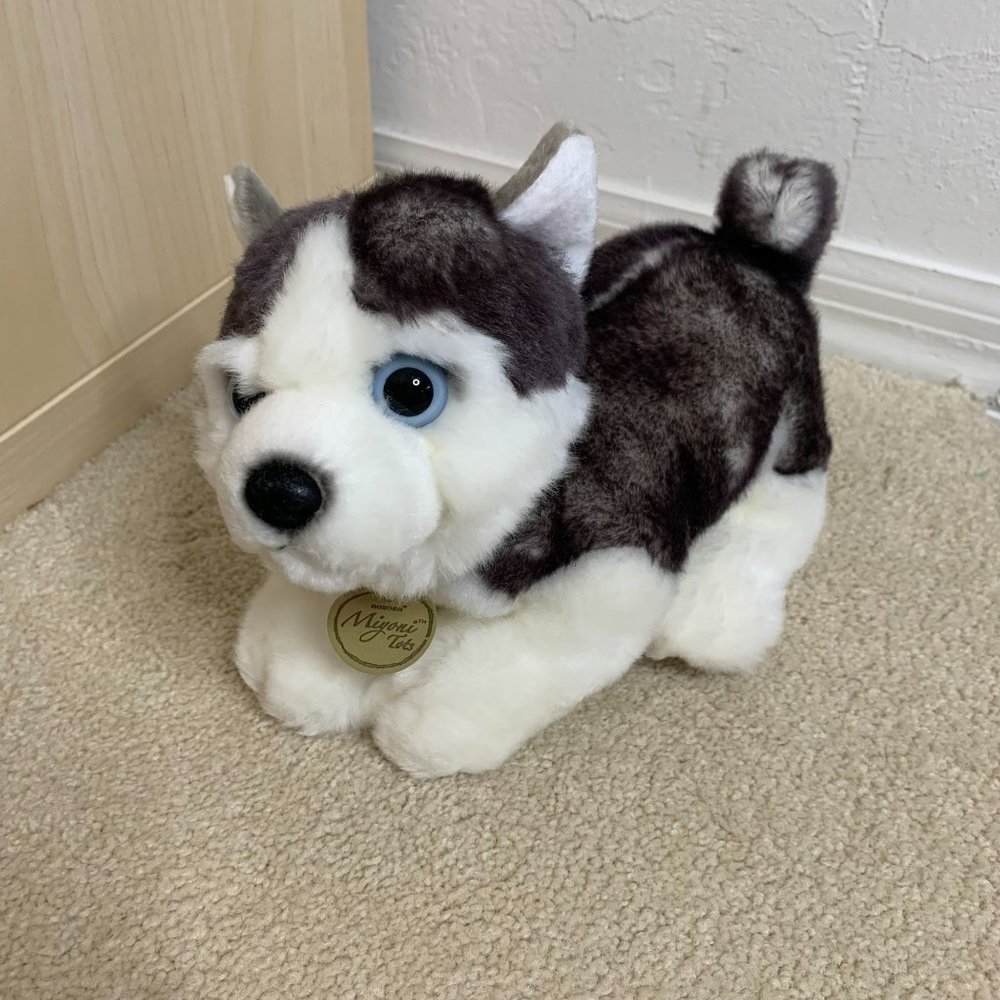 Aurora Miyoni Tots Plush Siberian Husky Puppy Dog 7" Tall
